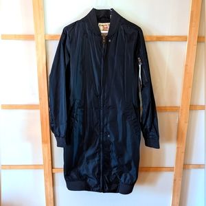 Triple Five Soul Long Black Water Repellent Coat, size M